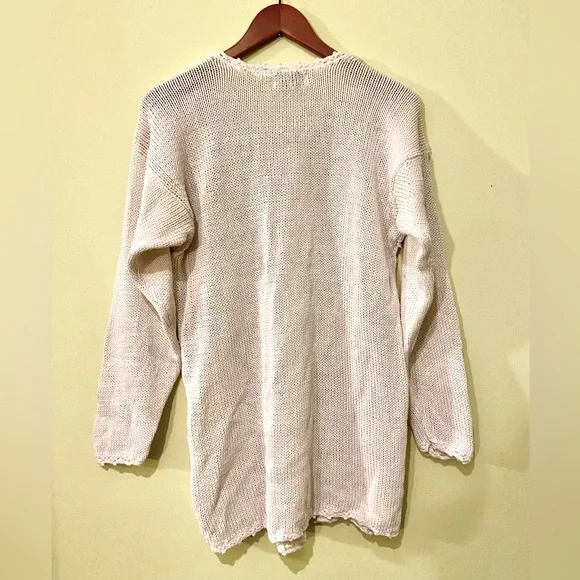 Vintage cotton / ramie sweater Aran style sweater - Picture 11 of 11